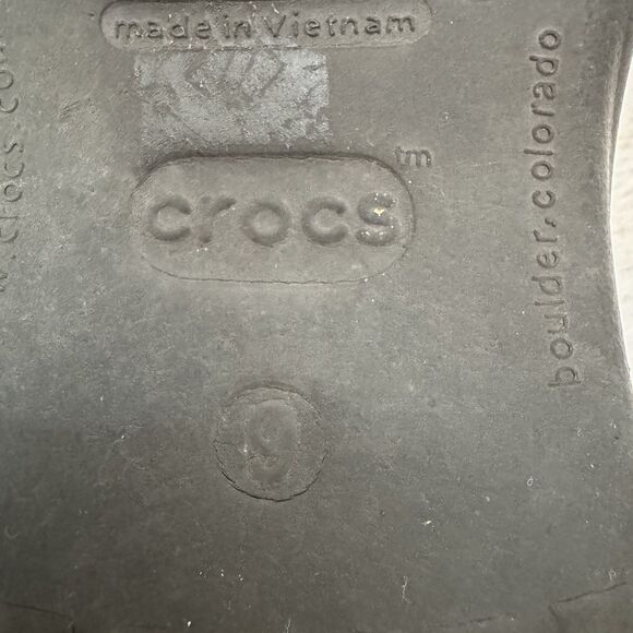 Crocs Women's Capri IV Sandal Mushroom/Espresso Brown Thong Size 9 - Picture 7 of 7